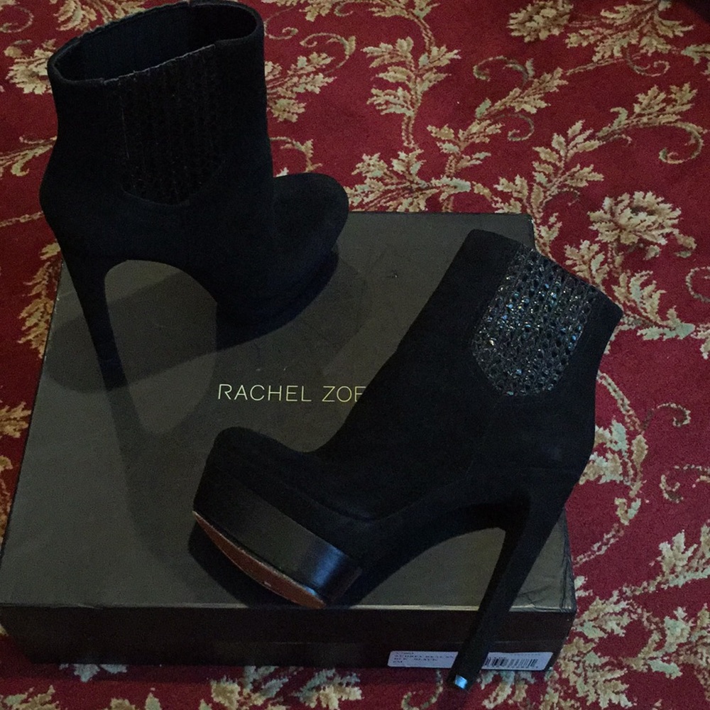 Rachel Zoe suede high heel booties